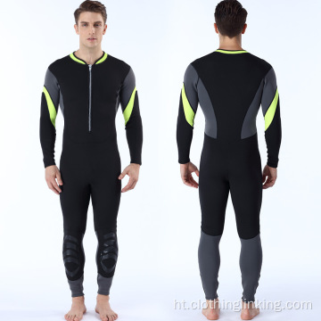 Yon sèl pyès Sport Spearfishing Suit konplè